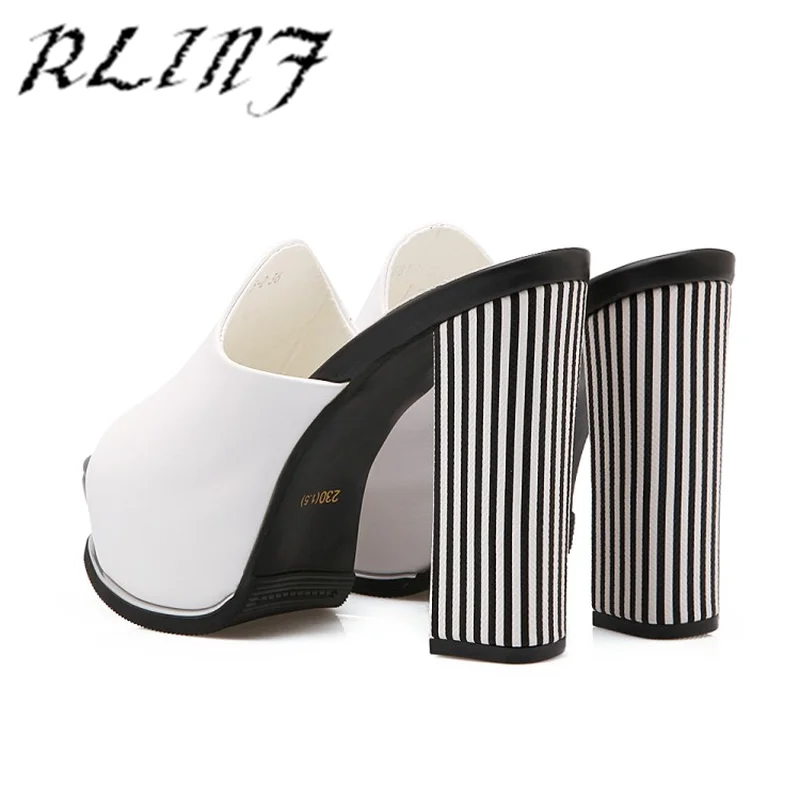 Con Impermeable Plataforma De blanco Sandalias 11 Tamaño Negro Moda Grueso Alto Zapatos Rlinf 40yards Cm Nueva Cuero 2018 33 4 Tacón La Sexy B6qYZ47w