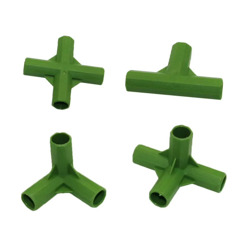 

3-way, 4-way connector 11mm Plant Stakes Plastic Fixed Connectors Gardening Lawn Stakes Edging Corner Connectors 3 Pcs