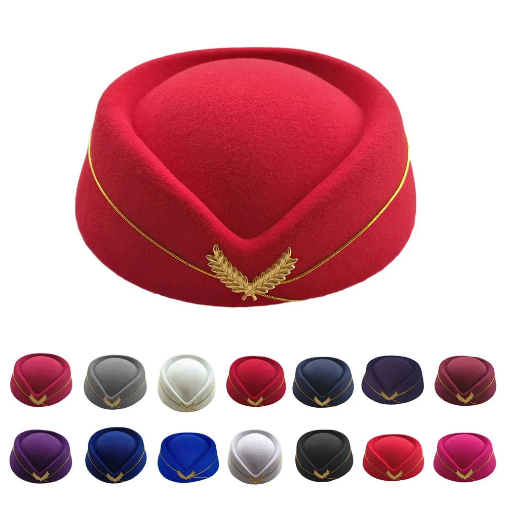 Осенне-зимняя шапка Стюардесса Авиакомпании, Имитация шерстяная ...