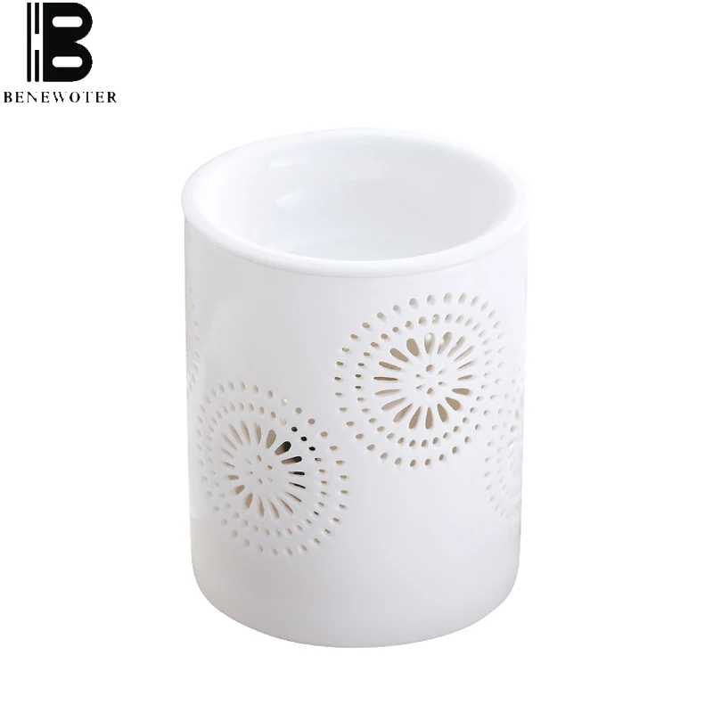 

220V Brief Openwork Electric Ceramic Incense Burner Timing Dimming Fragrance Lamp Night Lamp Essential Oil Heater Diffuser Decor