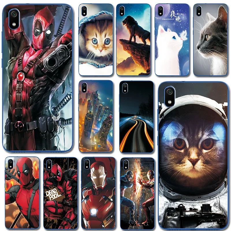 

For Xiaomi Redmi 7A Silicon Phone Bags Iron Man Cute Bear Case Cover Fantasy Brilliant For Xiaomi Redmi7A 7 A 5.7" Fundas Case