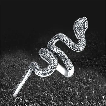 

2019 New Simple silver plated paint novelty serpentine unisex ring