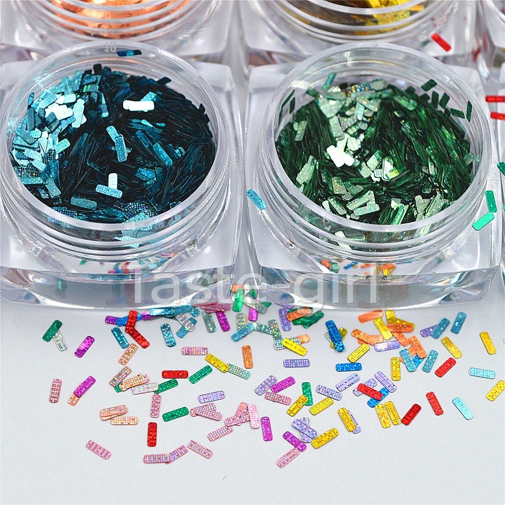

12 colors Mixed Streak Line Paillette Glitter Nails Slice Powder Set DIY Design Nail Art Sequins Decoration Fashion Accessories