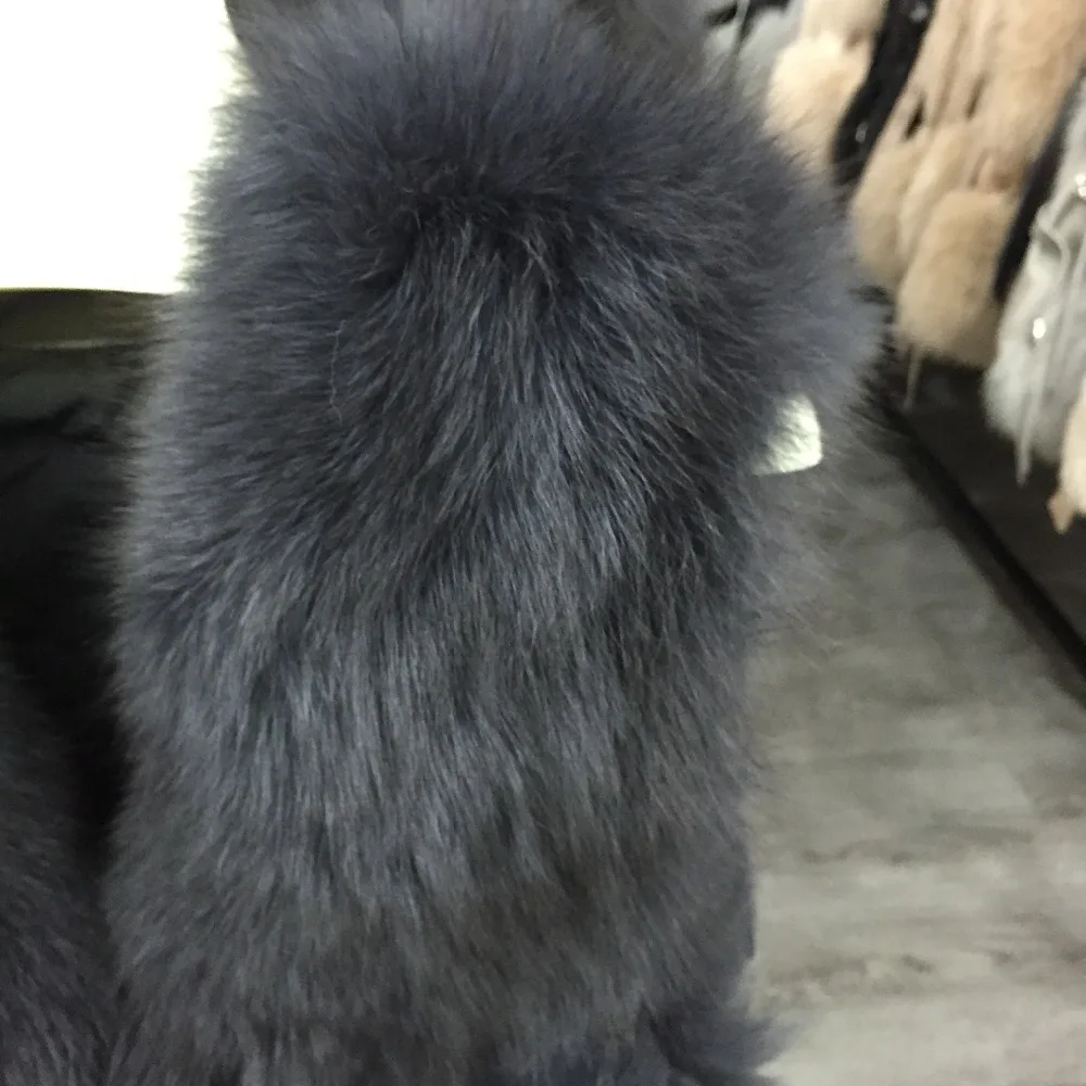 Cheap SQXR FUR Real Fox Fur Vest Women  New Fashion Genuine Fox Fur Coat Gilet  Jacket Winter with mink fur vest 23