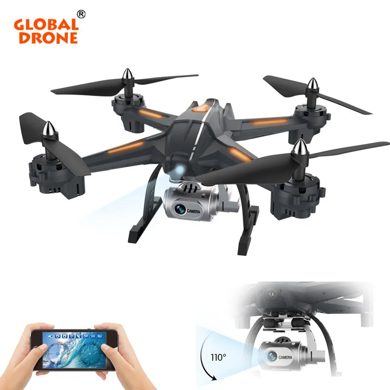 

Global Drone Profissional Quadcopter Headless Mode Wifi FPV Drones With Camera HD Long Time Flying RC Helicopter Dron