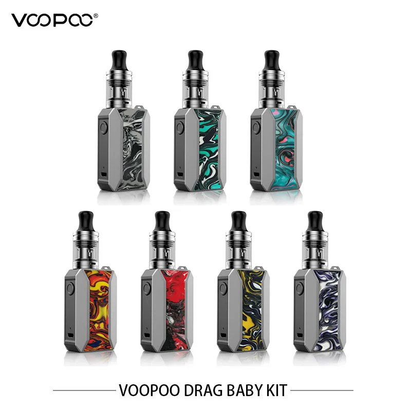 

Original Electronic Cigarette Voopoo Drag Baby Trio Pod Kit With 1500mAh Drag Baby Battery PnP-M2 C1 Coil 1.8mah Tank For MTL
