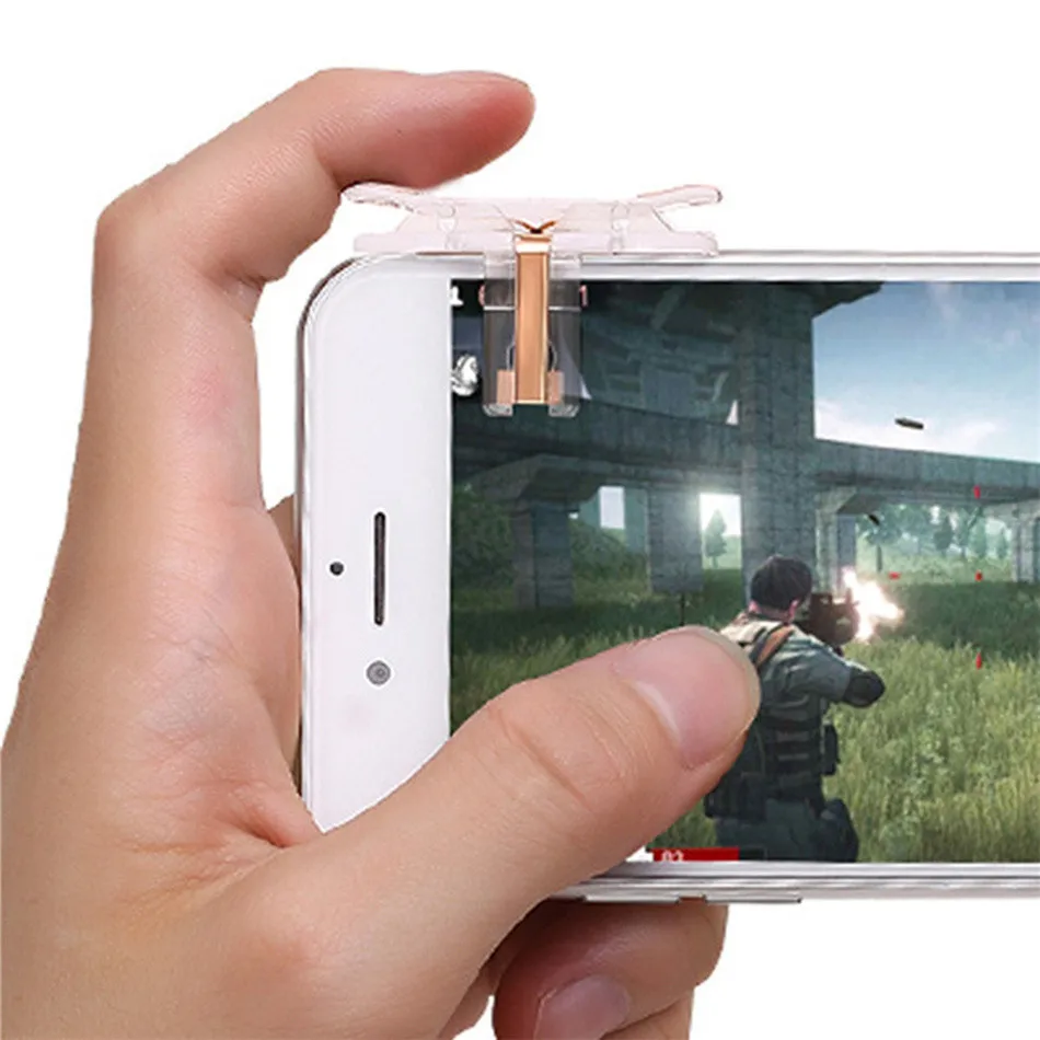  Mobile Game triggers for PUBG Fire Button Aim Key clips Handle Grip for Rules of Survival smart pho