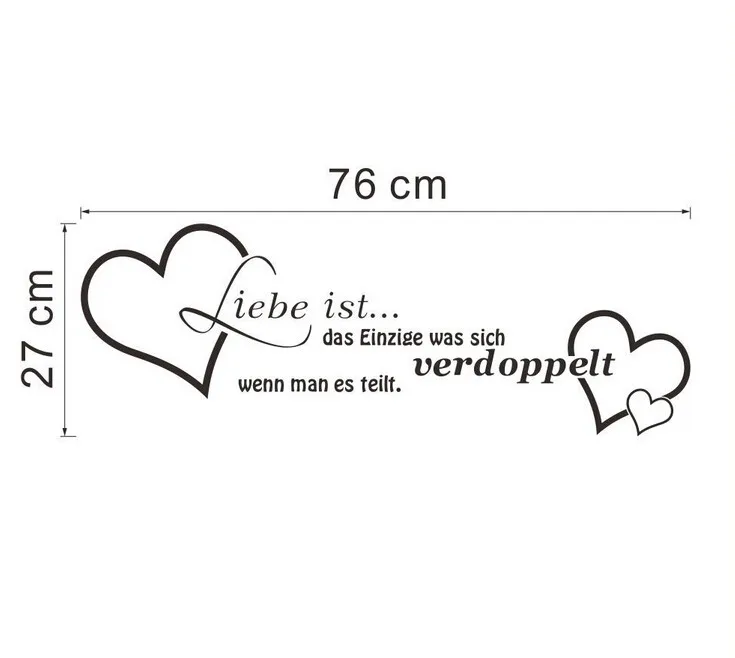 Us 4 5 Liebe German Letters Love Quotes Flower Words Wall Sticker Home Decor For Livingroom Bedroom Zitate Wandaufklebe Liebe Zyd009 Stickers Home