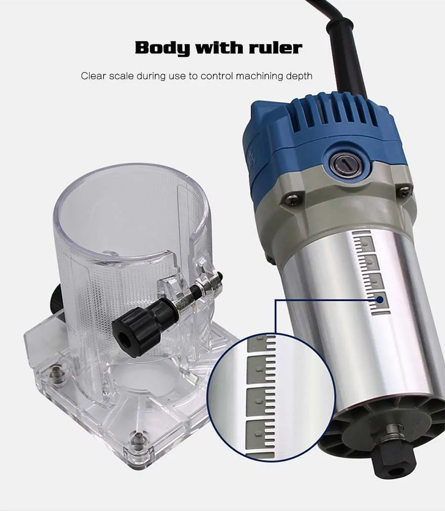 Dongcheng 220 V 30000 RPM Электрический ручной триммер Деревообработка 1/4 ''деревянный