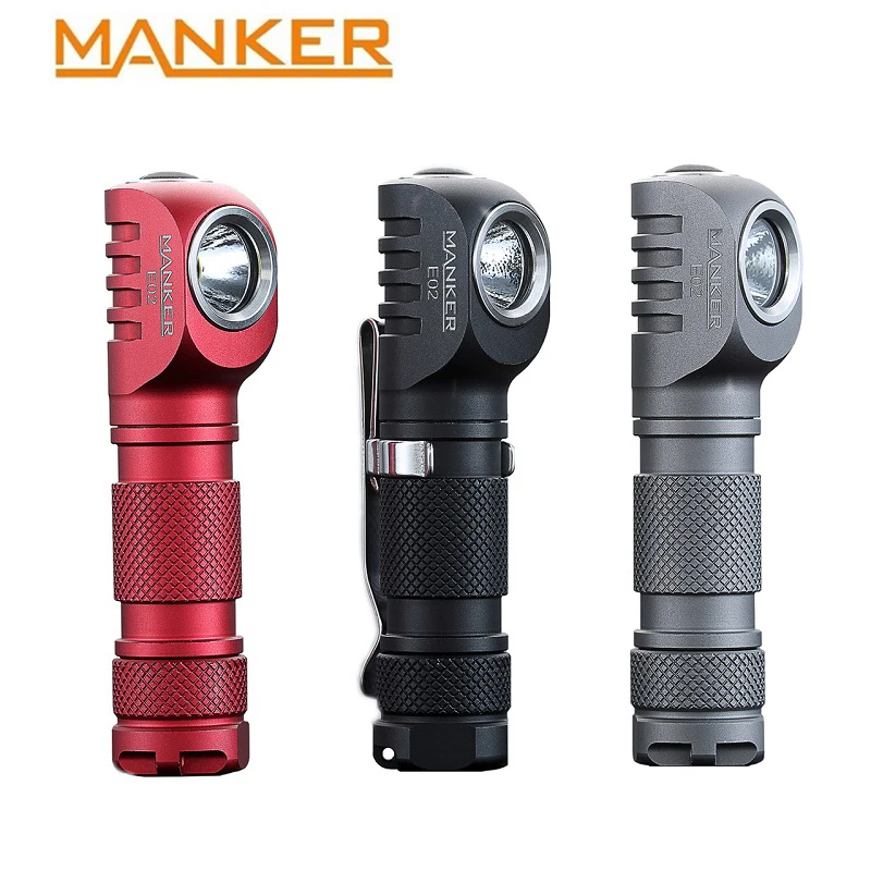  MANKER E02 220 Lumen CREE XPG3 /180lm Nichia 219C LED Keychain Light Mini EDC LED Flashlight w Reve