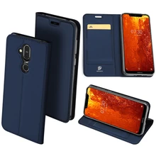 DUX DUCIS из искусственной кожи чехол для Nokia 8,1 Coque Роскошный ультра тонкий флип-кошелек чехол для Nokia 8,1 чехол для телефона Корпус