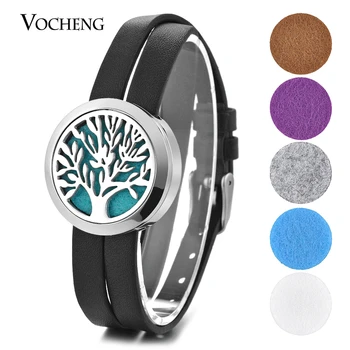 

10pcs/lot Aromatherapy Perfume Essential Oil Diffuser Locket Bracelet 316L Stainless Steel Magnet Open with Oil Pads VA-582*10