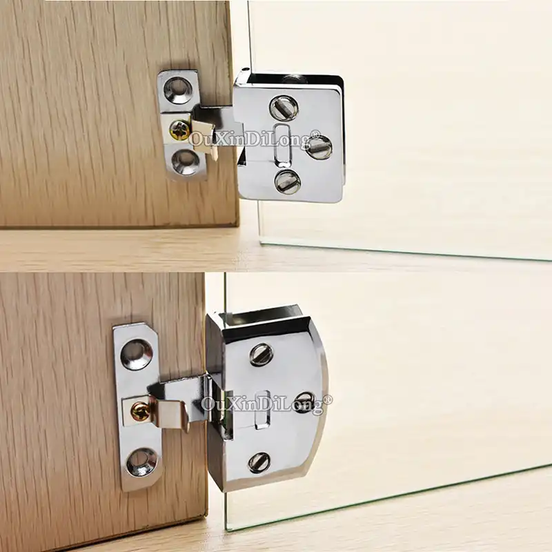 New 10pcs Lot Glass Cabinet Door Hinges Wine Display Cabinet