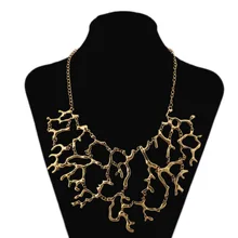 LZHLQ Vintage mujeres Coral Metal gargantilla collar con cadena 2020 nuevo Steampunk Collares colgantes