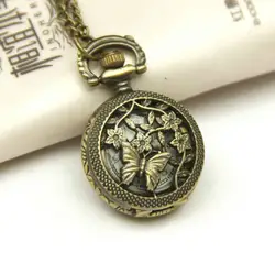 Ретро ажурные веточки маленькие карманные часы украшения кулон ожерелье настольные украшения кулон ожерелье Кварцевые часы