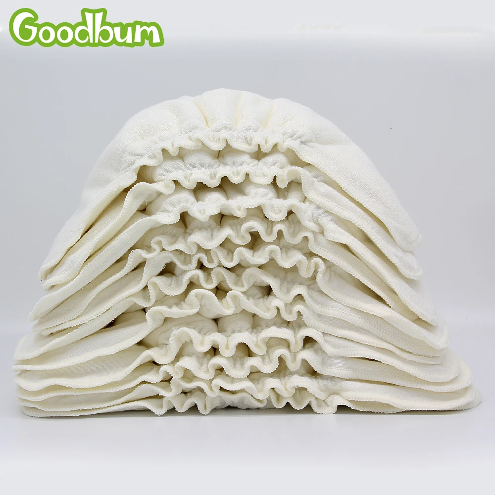 Goodbum 5/10PCS Reusable Bamboo Fiber Insert Baby Cloth Diaper Mat