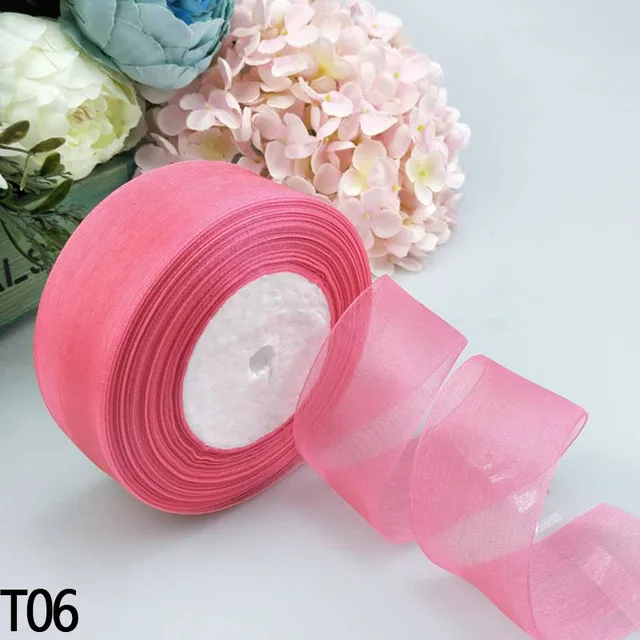 Aliexpress.com : Buy 1P 4cm x 45m Solid Color Organza Tulle Ribbons ...