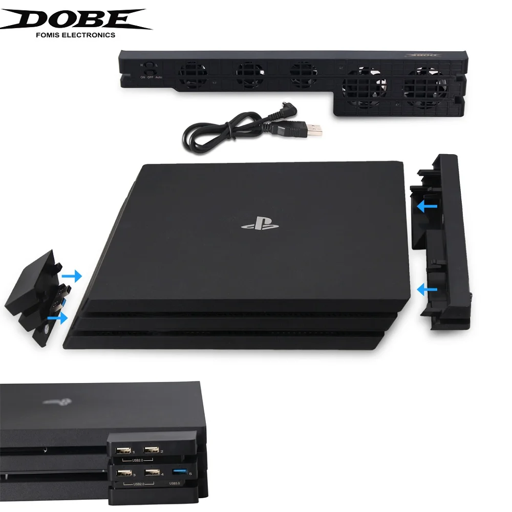 ДОБЕ 2 в 1 Turbo кулер и USB Hub комбинированный комплект для PS4 Pro Сенсор Температура