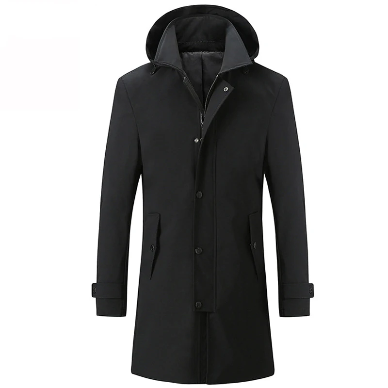 

Men Trench Autumn Jacket Long Trench Coat Men Top Quality Slim Black Male Overcoat Mens Khaki Coat Trenchcoat Windbreaker