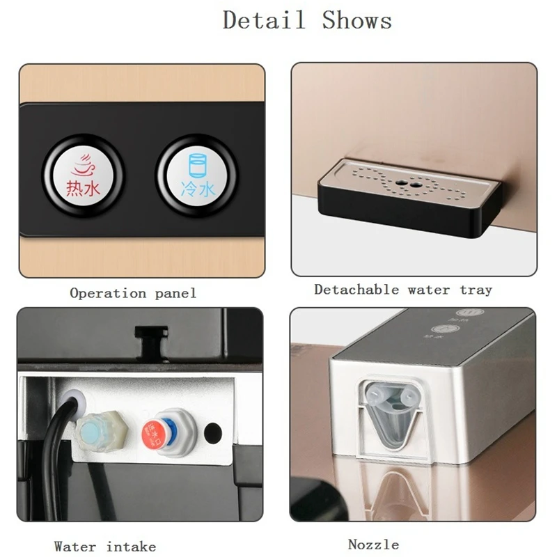 Multifunctional Hot/Cold/Ice Electric Water Dispenser 220V Wall Mounting Water Heater Water Cooler Drinking Fountain