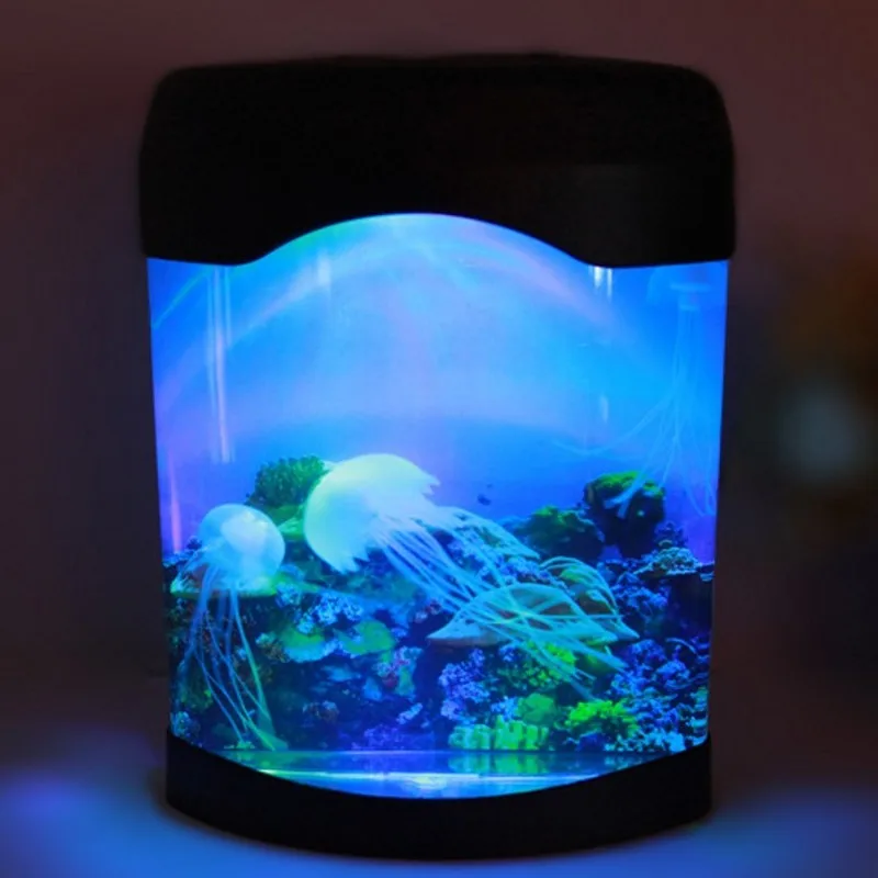  FENGLAIYI Jellyfish Tank Marine World Swimming Mood Light LED Colorful Aquarium Night Lights Childr - 32869905507