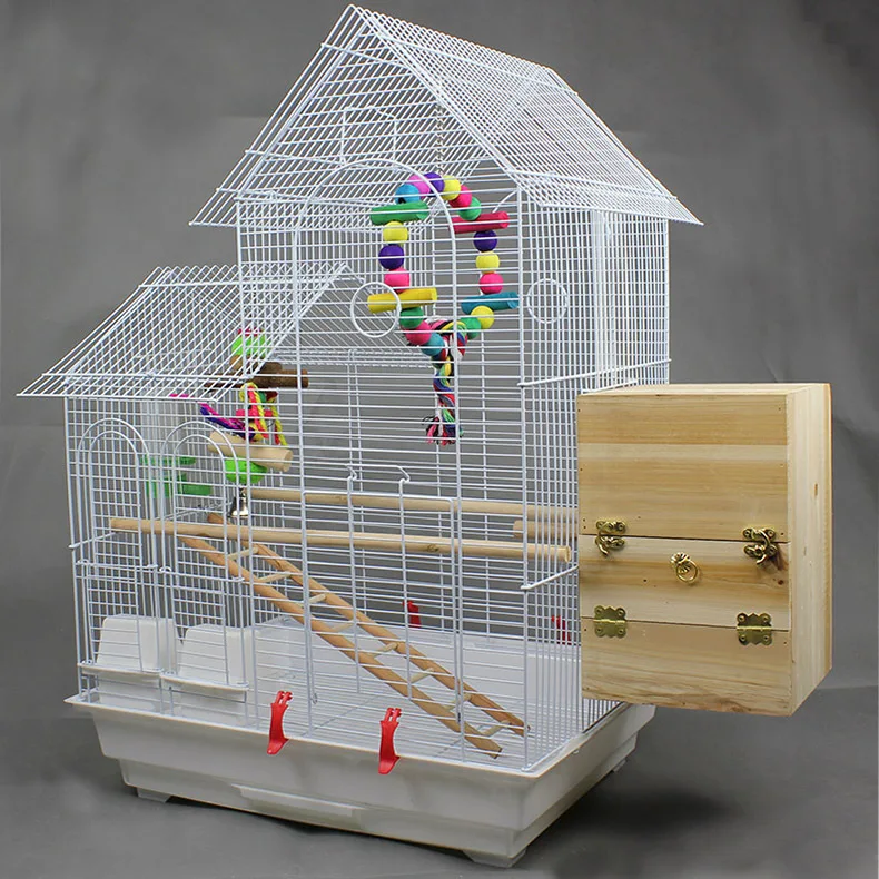 Free shipping European Double house Metal parrot cage Group Birdcage Cockatiels cage Breeding