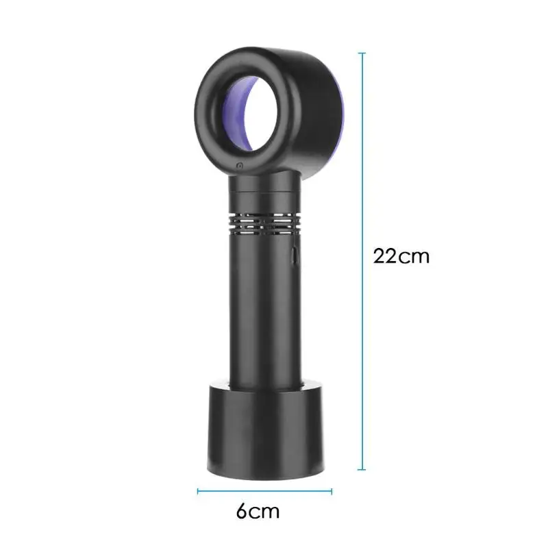 Мини вентилятор Leafless с 3 регулируемыми скоростями перезаряжаемый воздушного