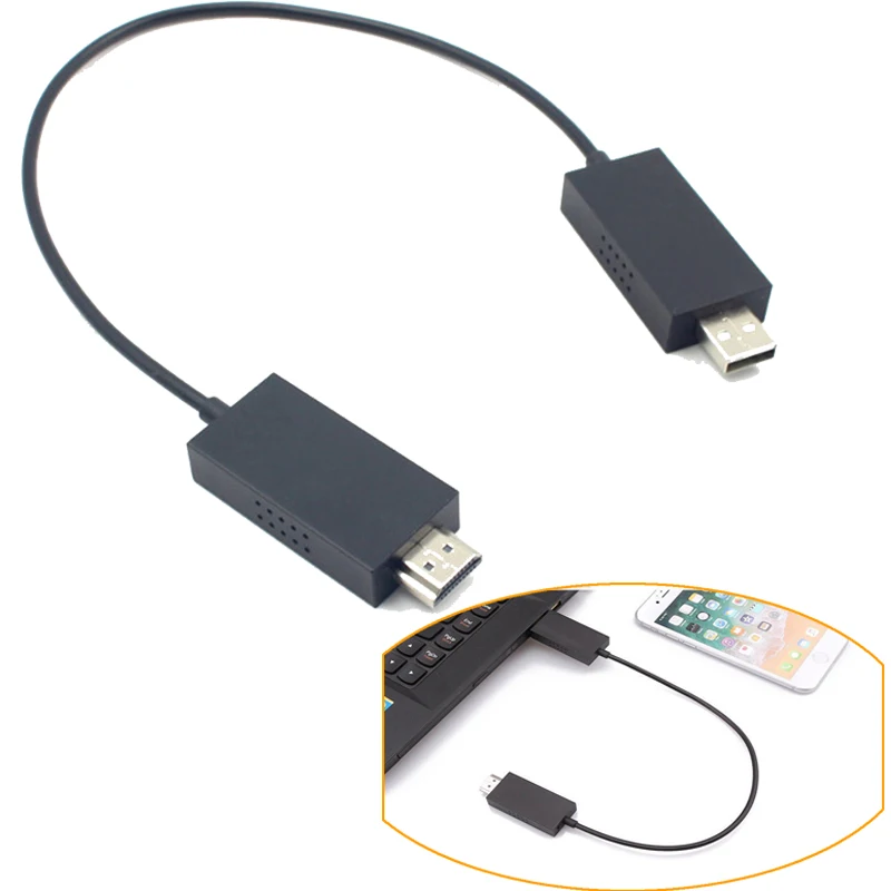 Высокое качество 1 шт. беспроводной адаптер дисплея для Microsoft V2 приемник HDMI и USB