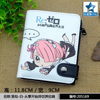 

cute anime wallet re zero kara hajimeru isekai seikatsu Wallets PU Cartoon white Ram purse short wallet AB418