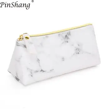 

PinShang Women Marbling Texture Dumpling Shape Design Portable Cosmetic Bag Large Capacity Make-up Receive Bag ZK15