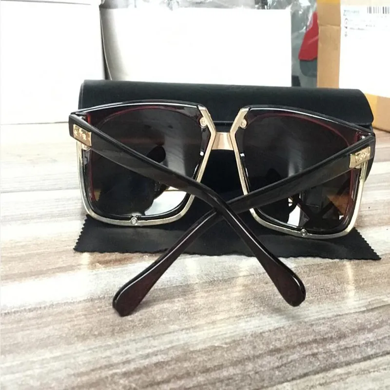 Капелус европейский и американский бренд солнцезащитные очки Повседневные очки содержит черный кожаный футляр