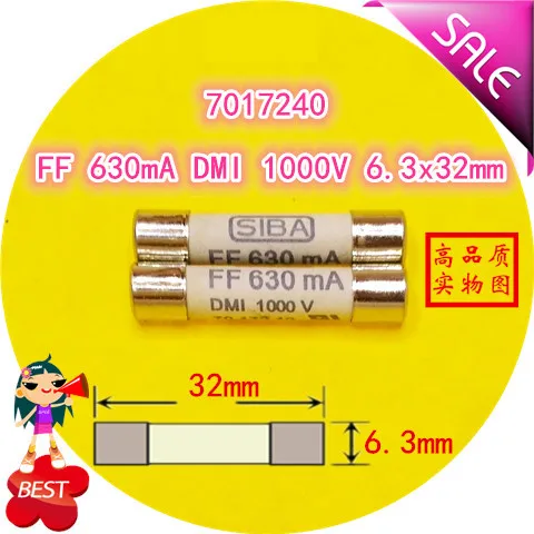 Мультиметр FF 630mA DMI 1000V 7017240 6 3x32mm трубка Предохранителя|Перемычки| |
