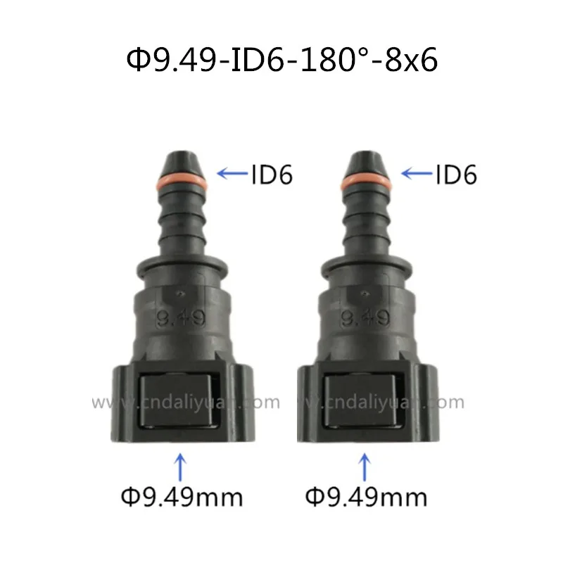 9,49 мм ID6 SAE 3/8 соединение топливной трубы авто Топливопровод быстрый соединитель пластиковый Женский Разъем для бензинового фильтра 2 шт. в партии - Название цвета: A