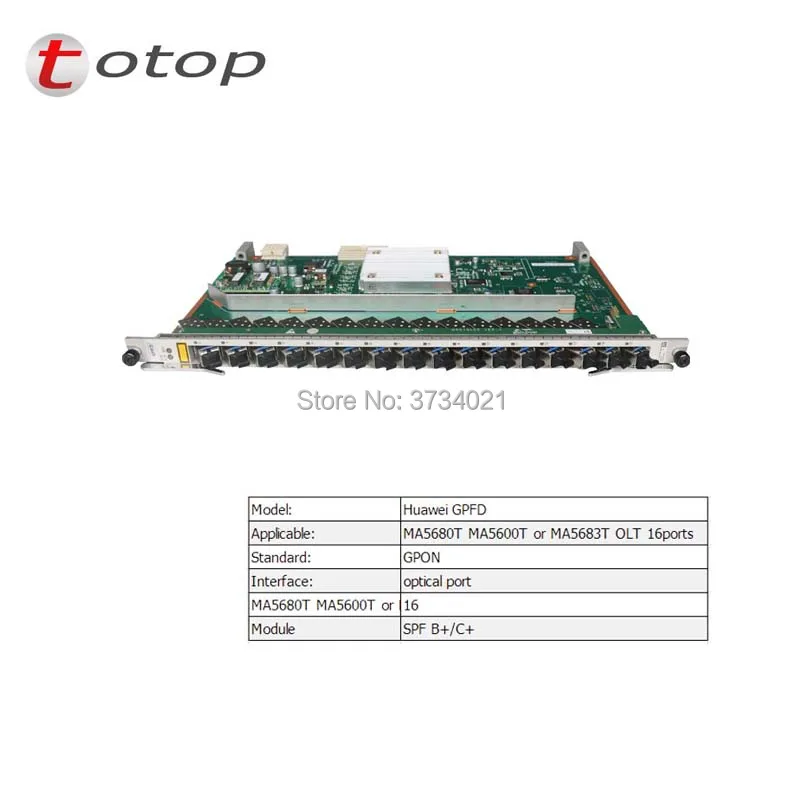 

Original Hua wei 16 GPON Ports Service Board H805 GPFD with 16pcs B+ SFP Modules for Hua wei MA5680T/MA5683T/MA5600T/MA5603T OLT