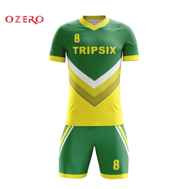Hot sale men yellow soccer jersey,design custom plain football uniform
