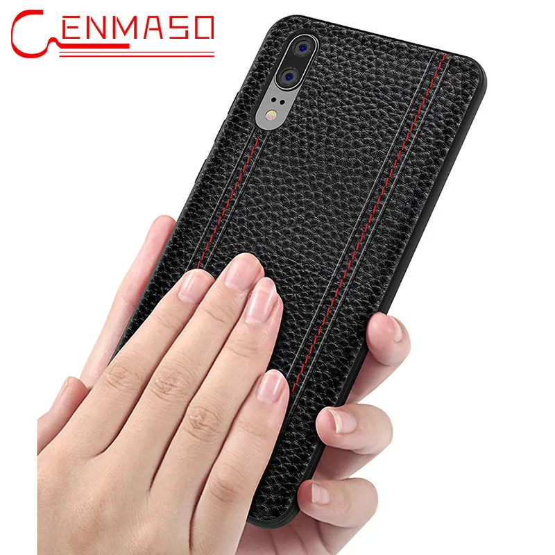 

Huawei P20 lite case luxury fashion Genuine leather cover Huawei P20 Pro phone back case P20pro vintage Magnetic holder funda