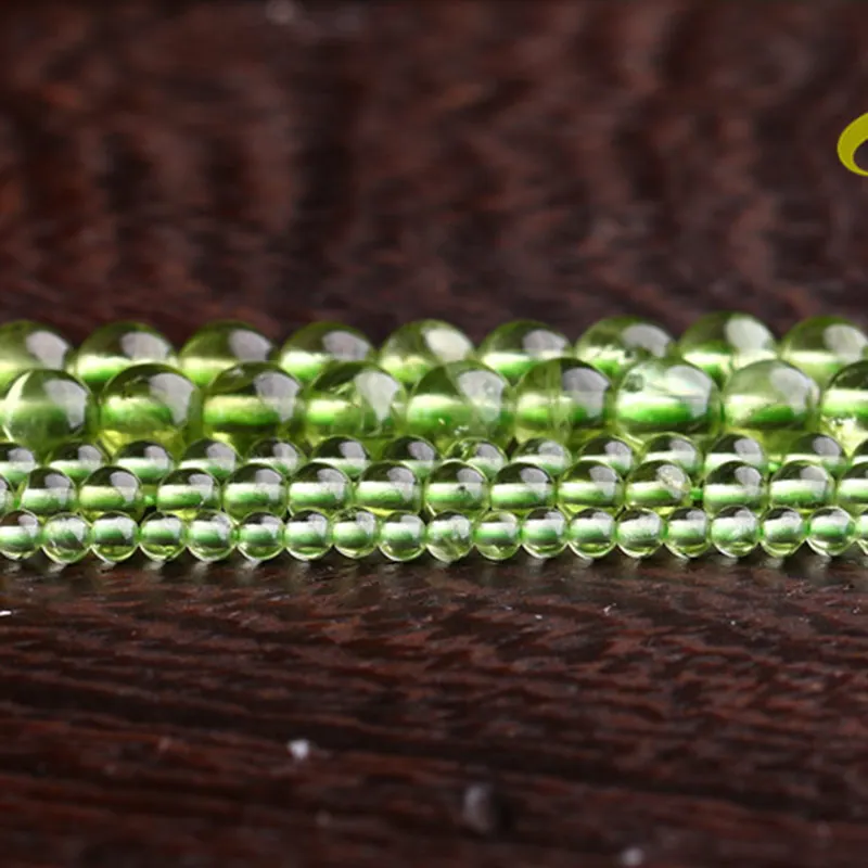 5-7mm Natural Green Peridot Stone Beads Round Loose DIY Beads For Jewelry Making Beads Accessories 15'' Women Men Gift