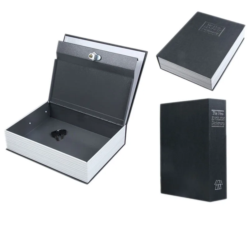 

Secret Box Book Safe with Key Lock Money Jewelry Safty Collection Case Household Locker Storage Box Cash Secure Boxes