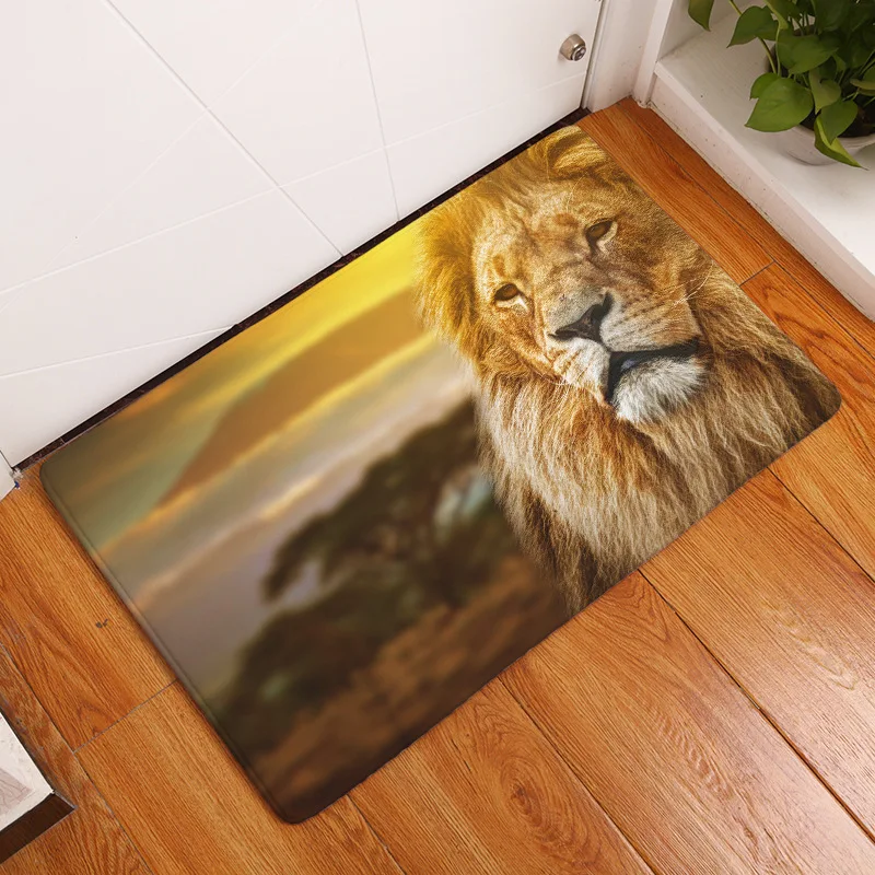 Cammitever Singa Leopard Non Slip Mandi Mandi Tikar Toilet Lantai