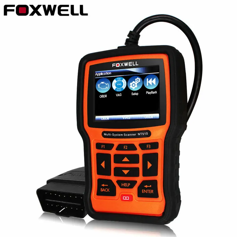 OBD2 Diagnostic Tool Foxwell NT510 for VAG Scanner ABS SRS Airbag Crash Data EPB DPF Reset for