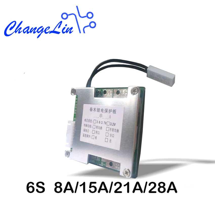 

6S 8A 15A 21A 28A Li-ion Lipo Lifepo4 Lithium Battery Protection Board BMS PCB PCM for Board Scooter and Electric Car EV Ebike