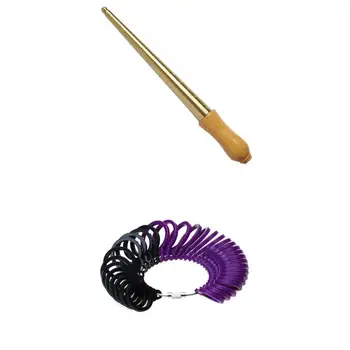 

Ring Gauge Mandrel Sizer Stick Tool+ Finger Sizer Ring Gauge UK L-W/US 3-13