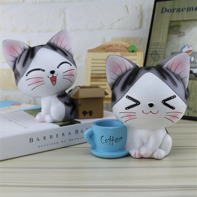 Креативные полимерные фигурки подарки из смолы, кошечки, кошечки, модные украшения для дома, экономия кастрюль, миниатюрные украшения