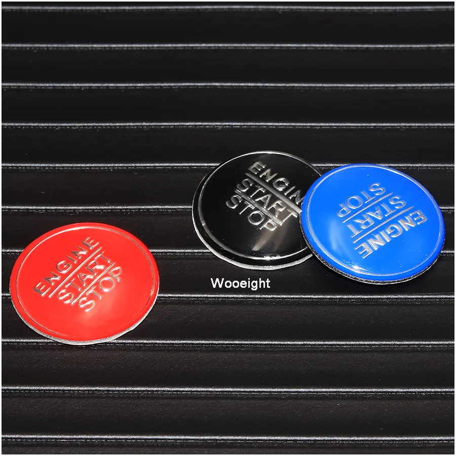 Wooeight Car Engine One Button Start Stop Ignition Switch Replace Cover Cap Decoration For Toyota Camry 2018 Red  Black  Blue (8)