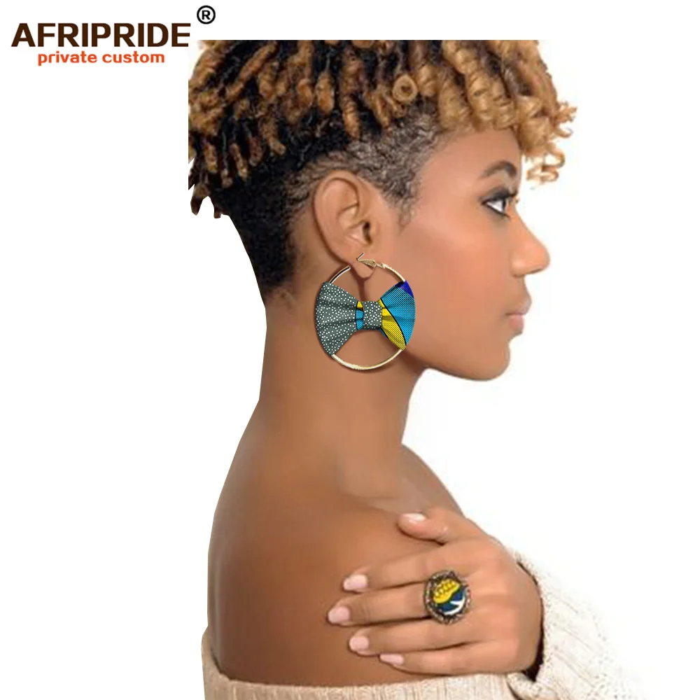 Африканские модные стильные серьги для женщин AFRIPRIDE ручной работы Анкара принт женское украшение для ушей A1928002 - Окраска металла: 266X