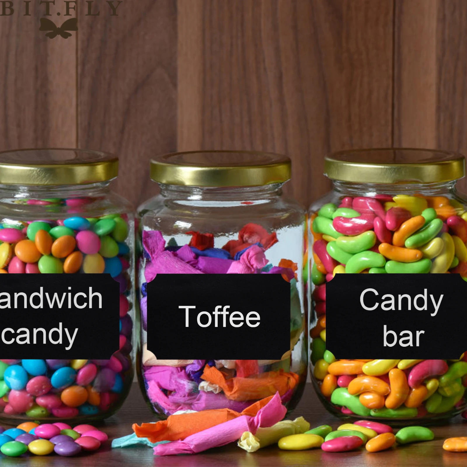 Buy 40pcs/5sheet Blackboard Sticker Craft Kitchen Jar