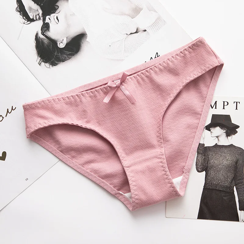 New High Quality Cotton Panties for Women Low Waist Solid Candy Colors Female Underwear Simple Cute Lovely Lady Lingerie Breifs