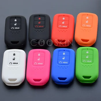 

100pcs/lot Silicone rubber car key case cover Prostective for honda CRV Civic Pilot Accord 4 Button Key accessories