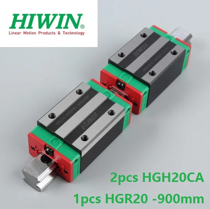 

1pcs 100% original Hiwin linear rail HGR20 -L 900mm + 2pcs HGH20CA linear square block for cnc
