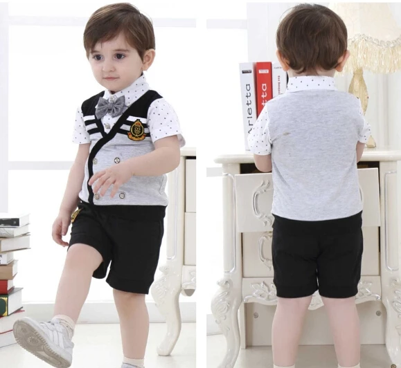 Free shipping summer boys clothes cool boys set 6 months 2 years old